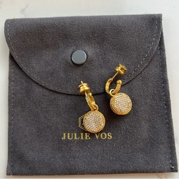 Fleur-de-Lis Hoop & Charm Earring - Picture 1 of 5